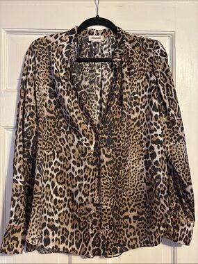 NWOT Zadig and Voltaire Animal Print Blouse